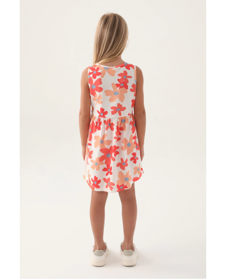 Roly Poly 3393-3 Kız Çocuk Çiçekli Elbise