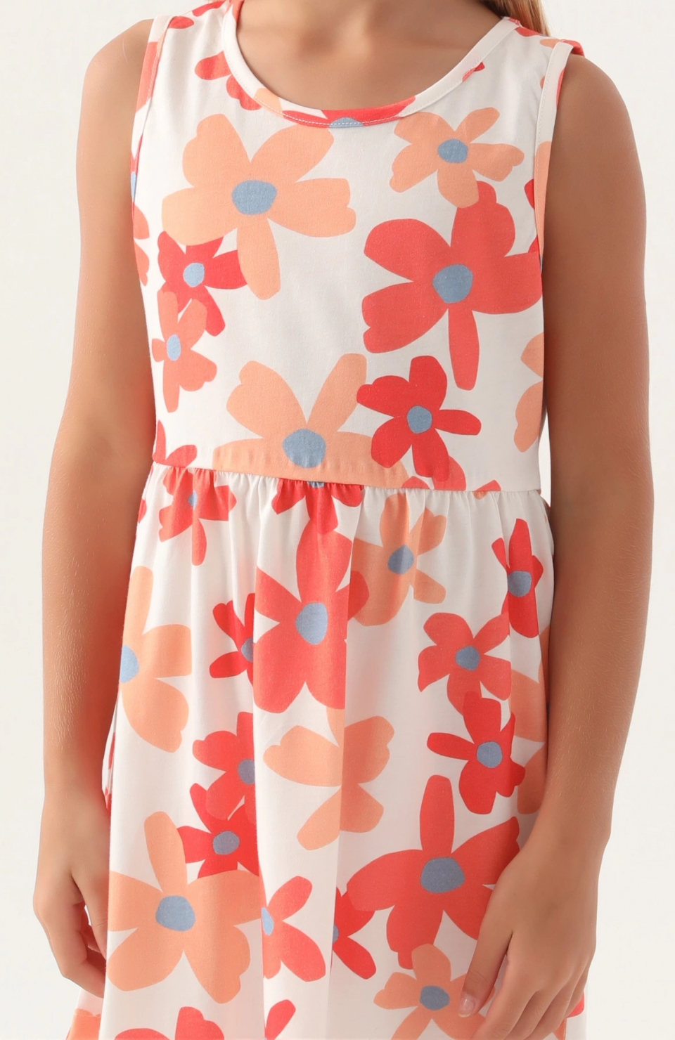 Roly Poly 3393-3 Kız Çocuk Çiçekli Elbise