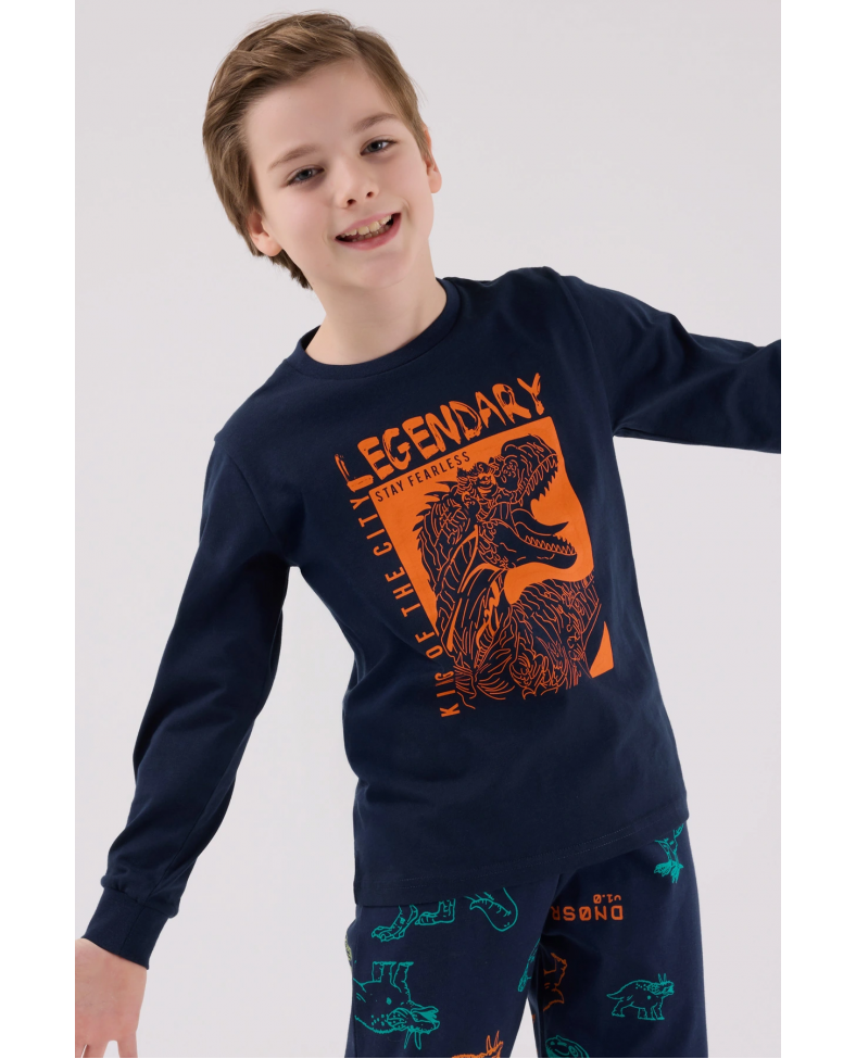 RolyPoly 3671-G Erkek Çocuk Uzun Kol Pijama Takım