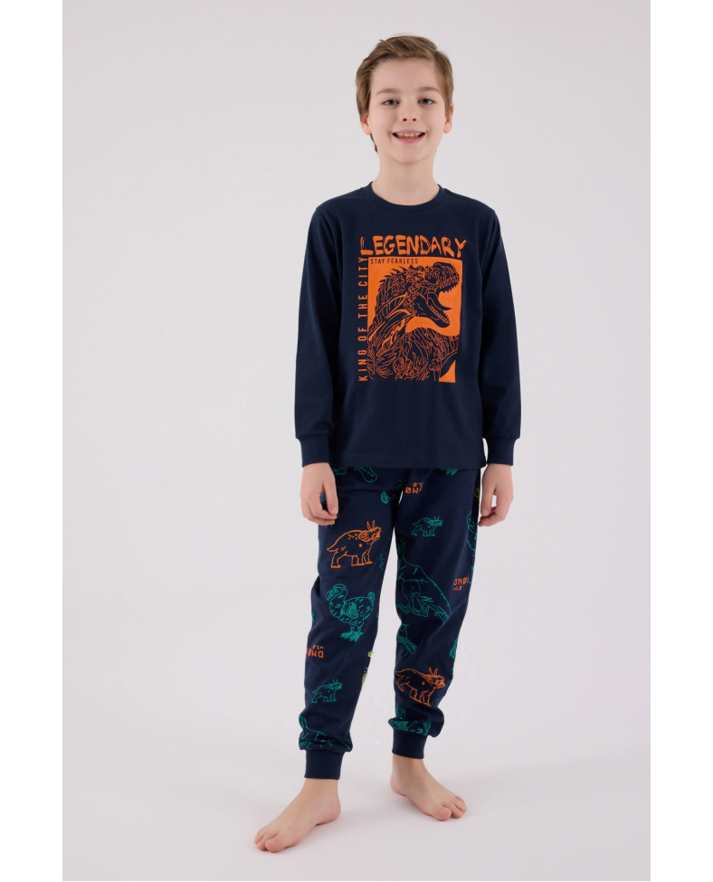 RolyPoly 3671-G Erkek Çocuk Uzun Kol Pijama Takım