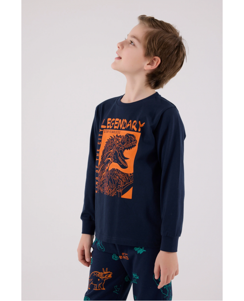 RolyPoly 3671-G Erkek Çocuk Uzun Kol Pijama Takım