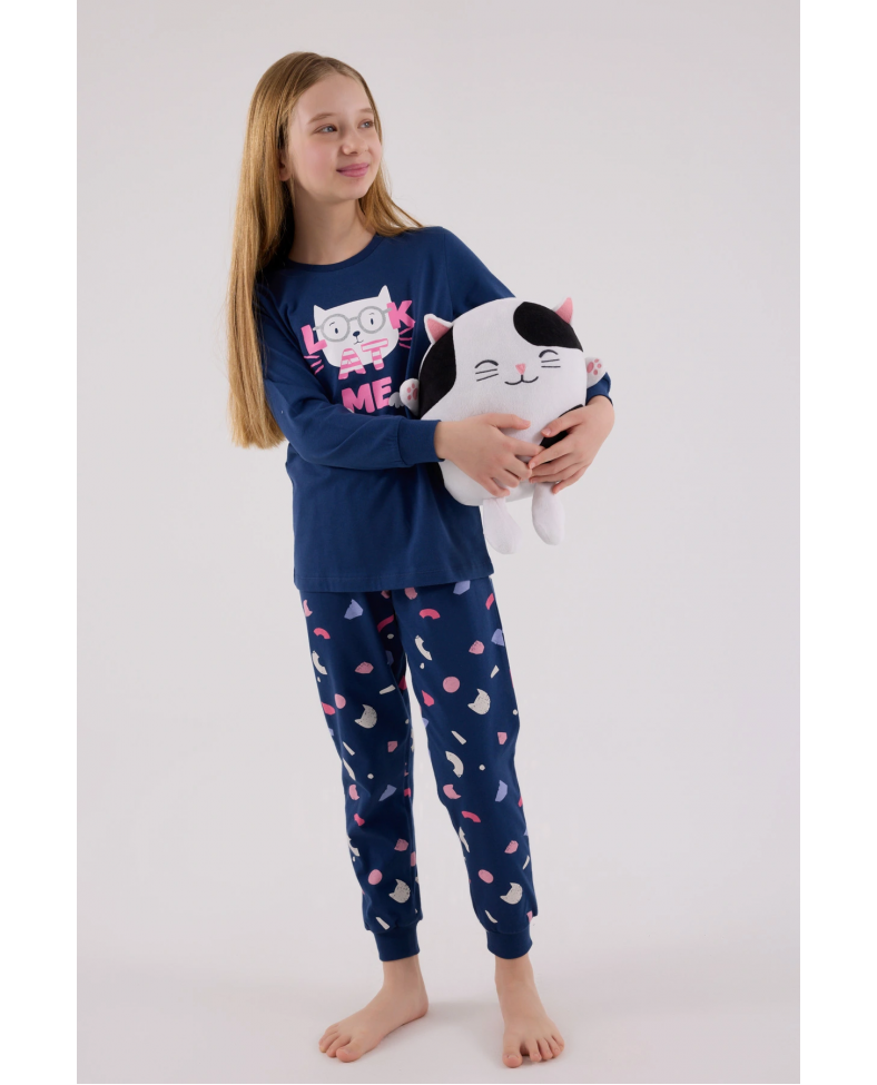 RolyPoly 3696-2 Kız Çocuk Uzun Kol Pijama Takım