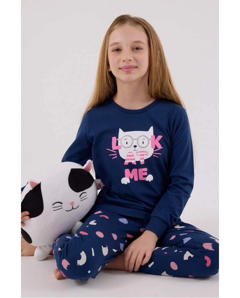 RolyPoly 3696-2 Kız Çocuk Uzun Kol Pijama Takım