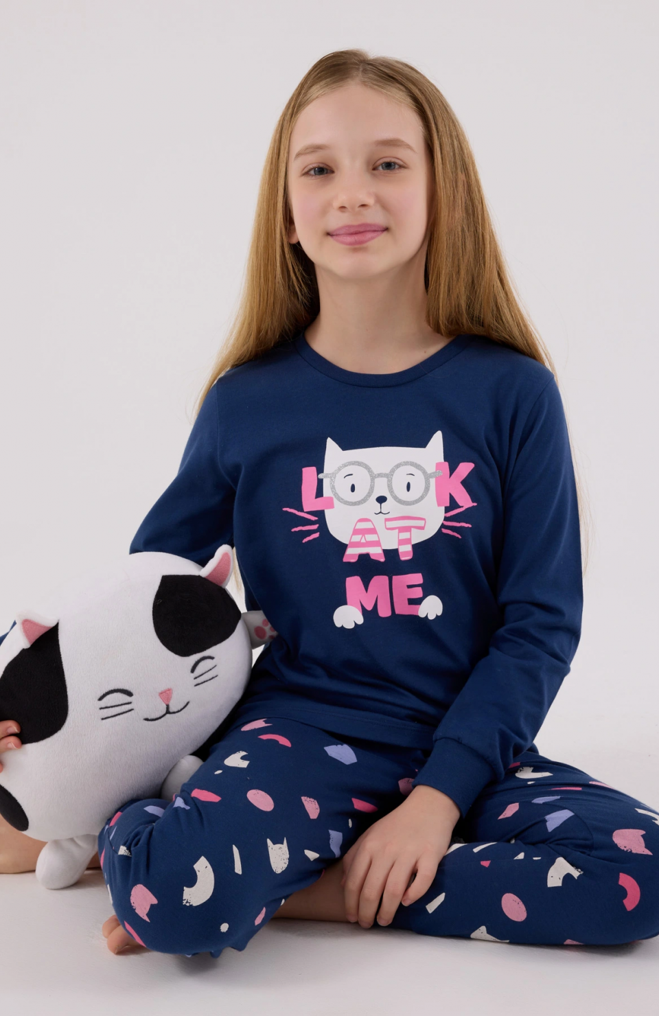 RolyPoly 3696-2 Kız Çocuk Uzun Kol Pijama Takım