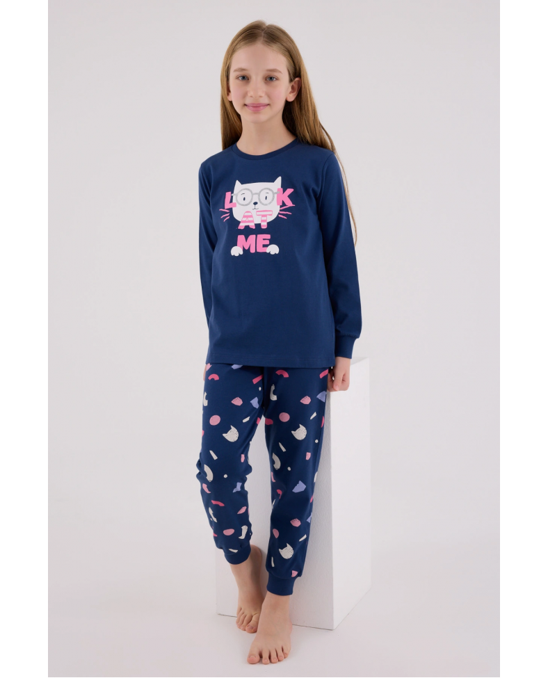 RolyPoly 3696-2 Kız Çocuk Uzun Kol Pijama Takım