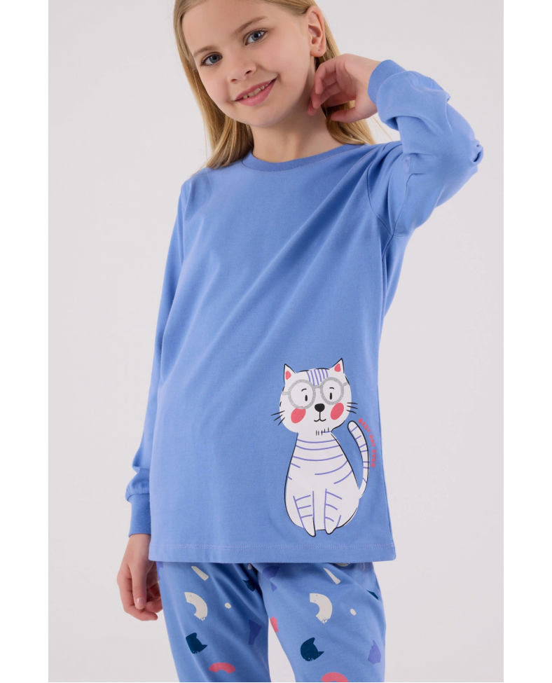 RolyPoly 3697-G Kız Çocuk Uzun Kol Pijama Takım