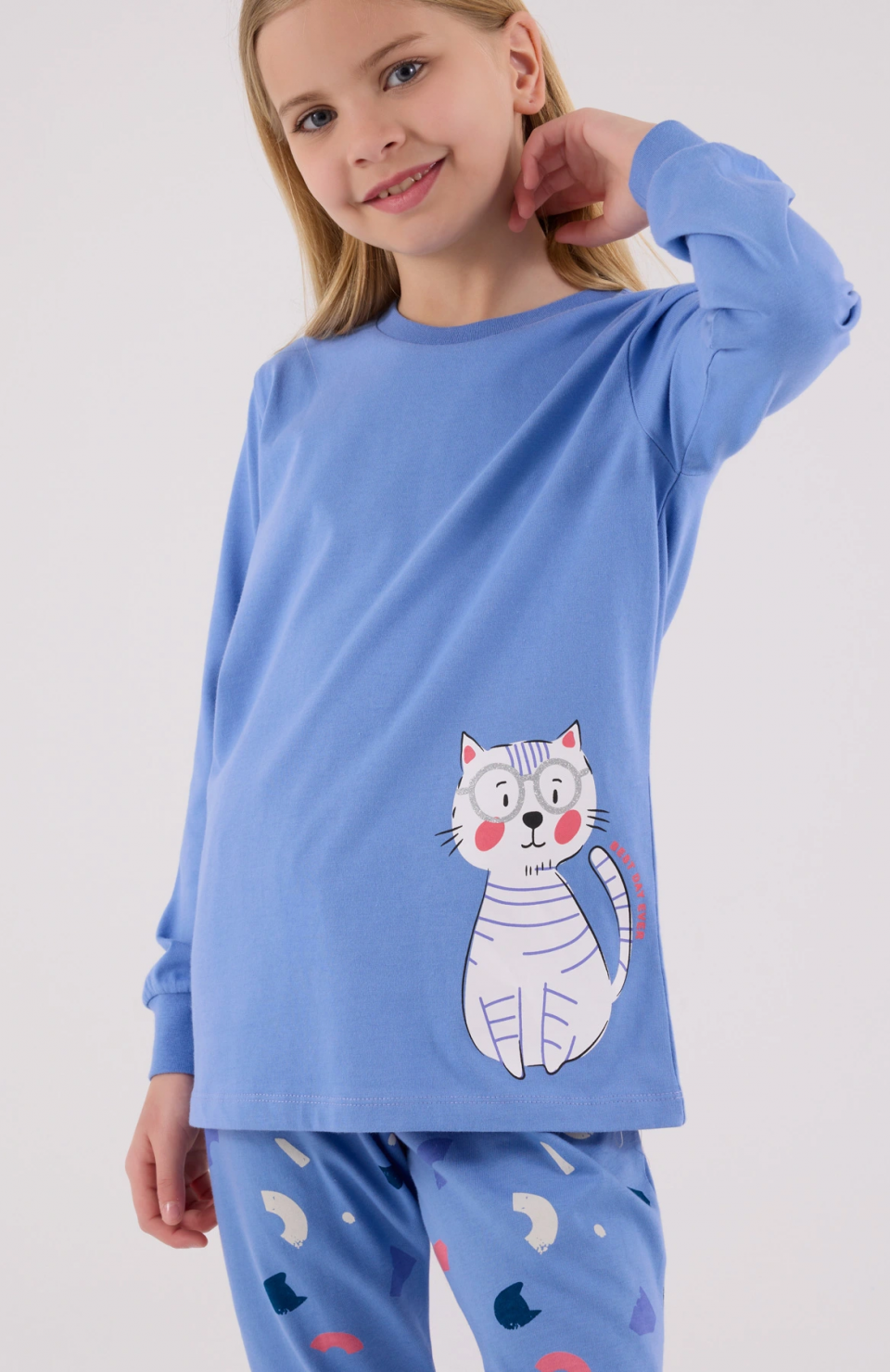 RolyPoly 3697-G Kız Çocuk Uzun Kol Pijama Takım