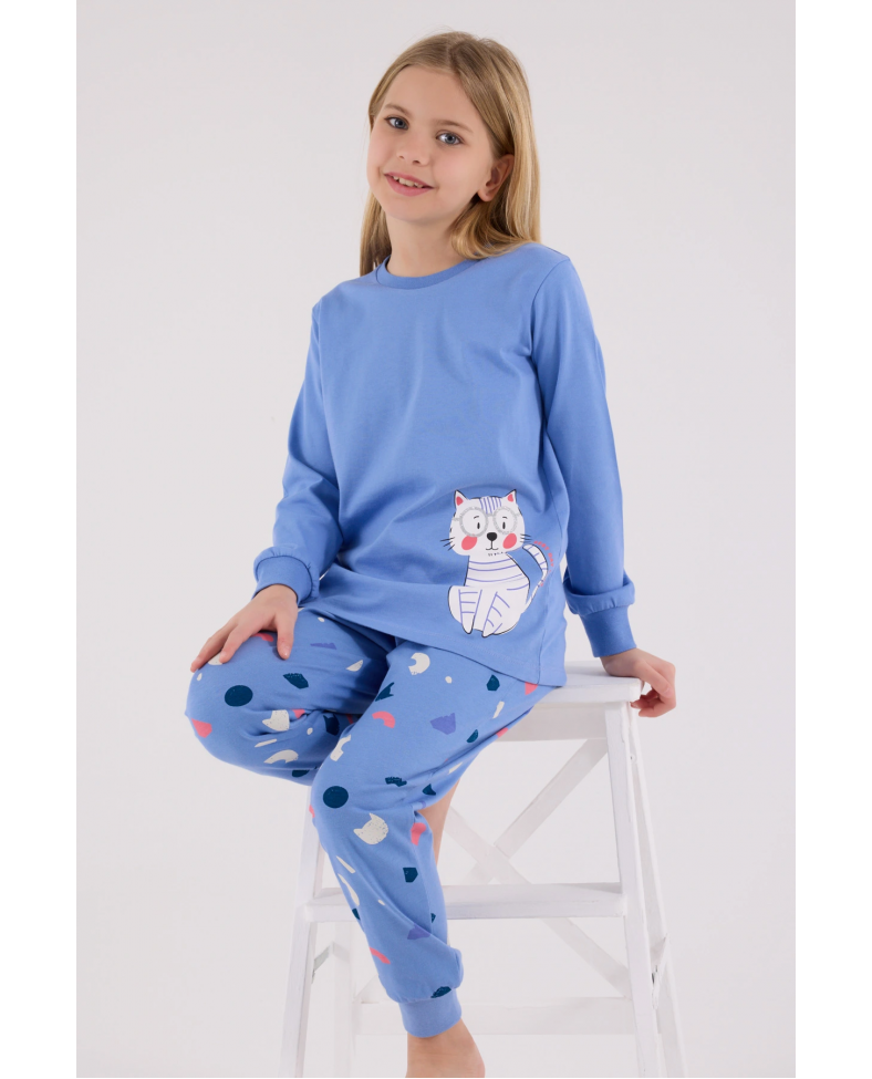 RolyPoly 3697-G Kız Çocuk Uzun Kol Pijama Takım