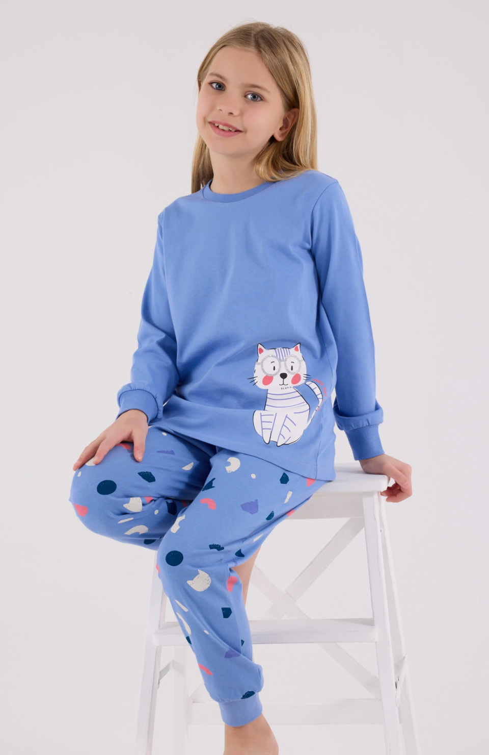 RolyPoly 3697-G Kız Çocuk Uzun Kol Pijama Takım