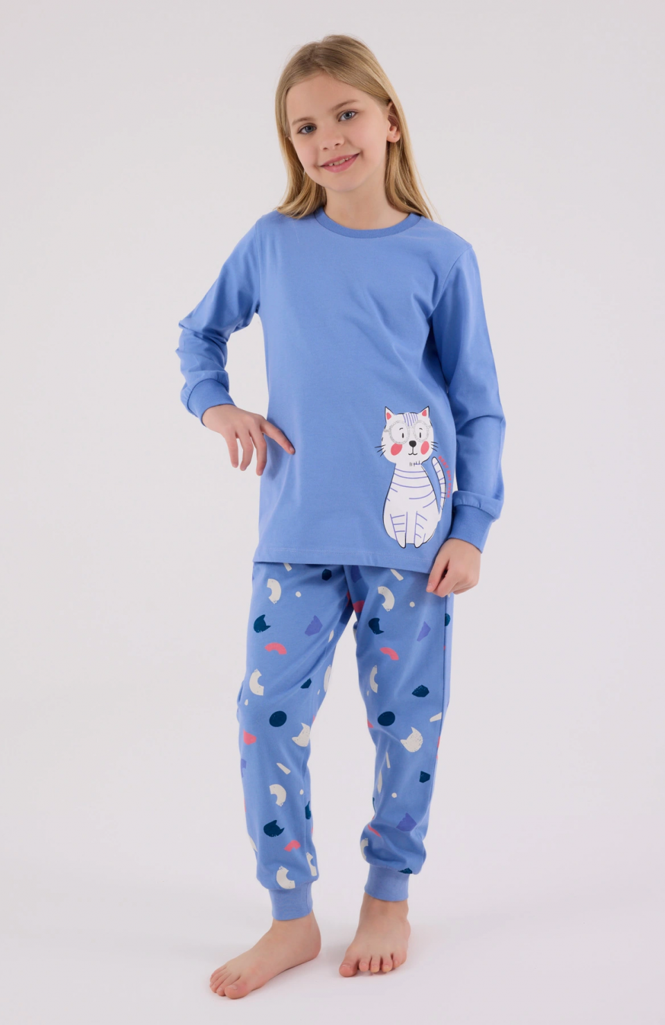 RolyPoly 3697-G Kız Çocuk Uzun Kol Pijama Takım