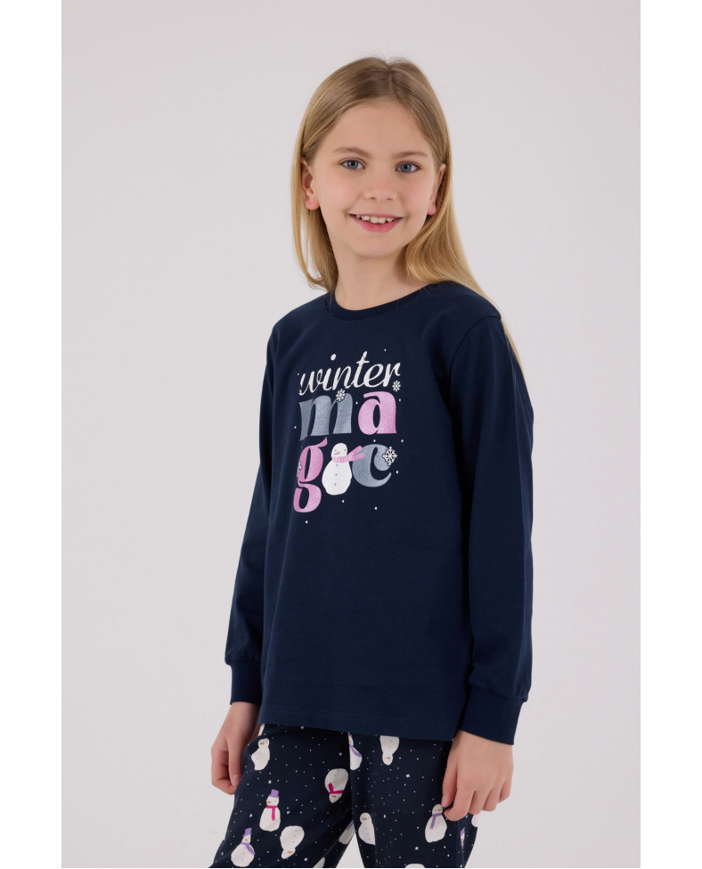 RolyPoly 3712-2 Kız Çocuk Uzun Kol Pijama Takım