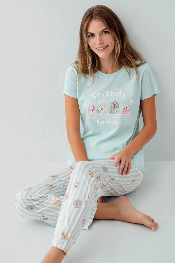 RolyPoly RP3810-S Kadın Kısa Kol Pijama Takımı