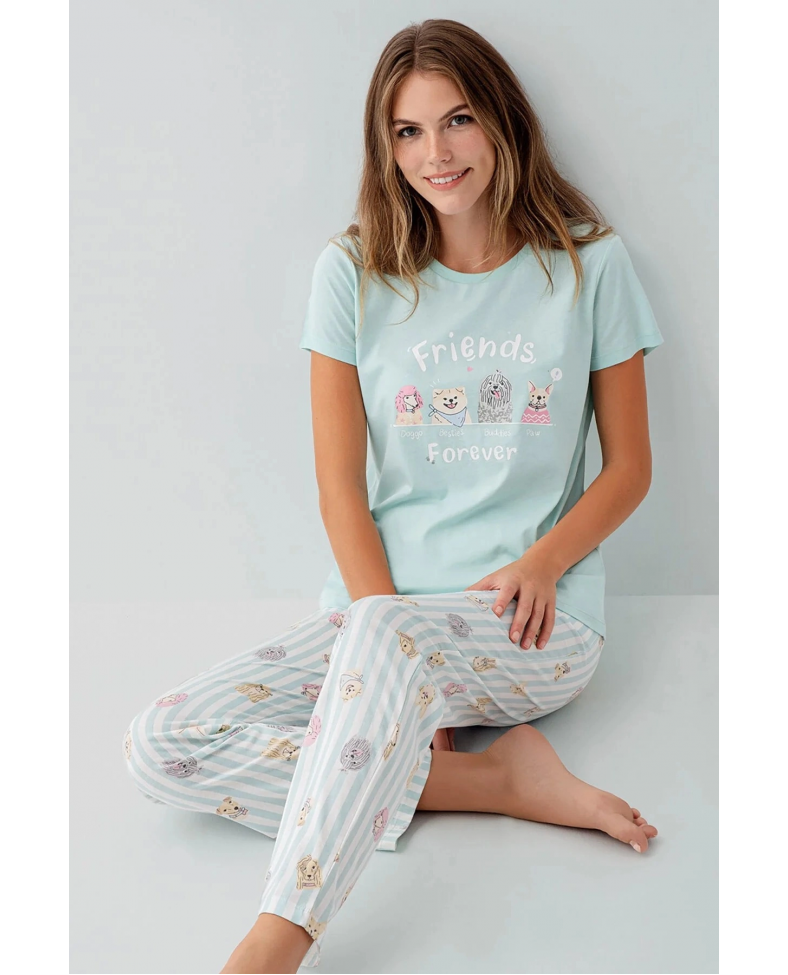 RolyPoly RP3810-S Kadın Kısa Kol Pijama Takımı