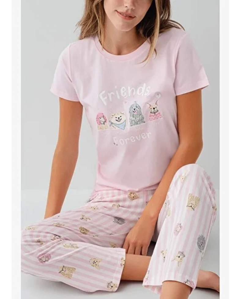 RolyPoly RP3810-S Kadın Kısa Kol Pijama Takımı