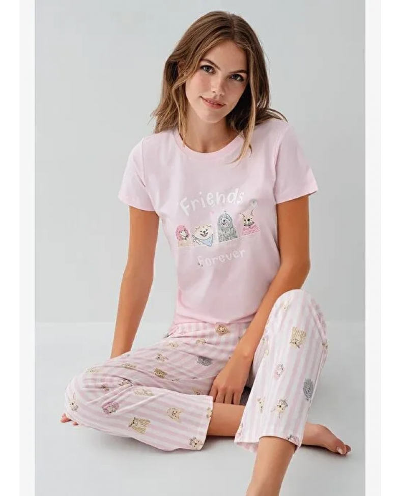 RolyPoly RP3810-S Kadın Kısa Kol Pijama Takımı