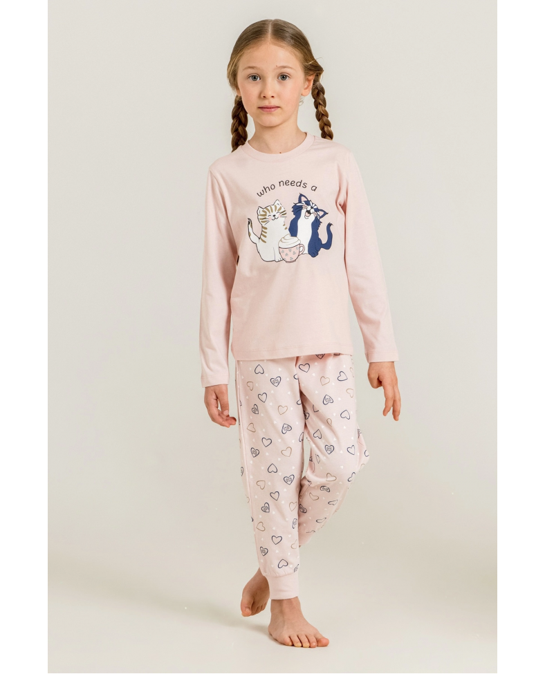 Rolypoly Rp3902-G  Kız Çocuk Uzun Kol Pijama Takım