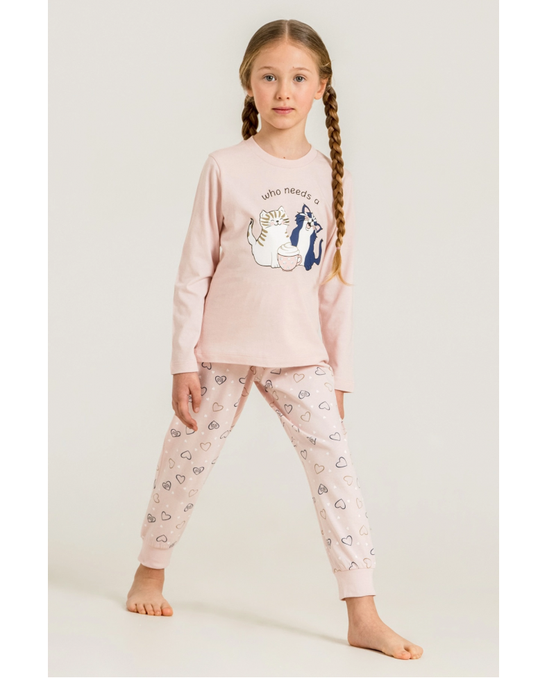 Rolypoly Rp3902-G  Kız Çocuk Uzun Kol Pijama Takım