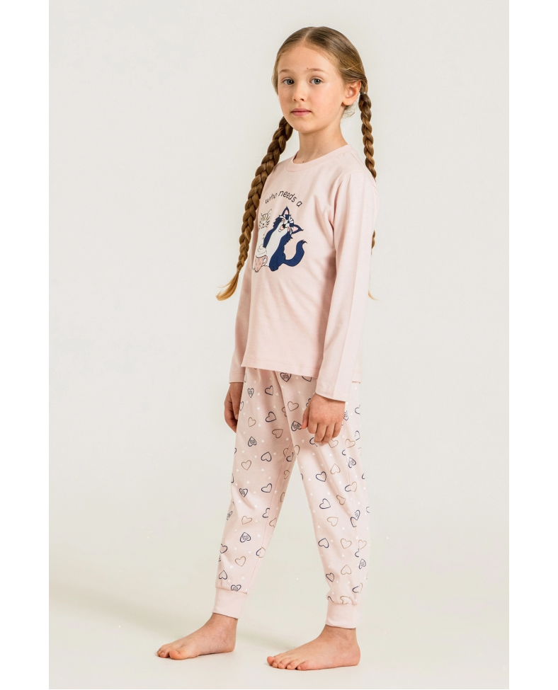 Rolypoly Rp3902-G  Kız Çocuk Uzun Kol Pijama Takım