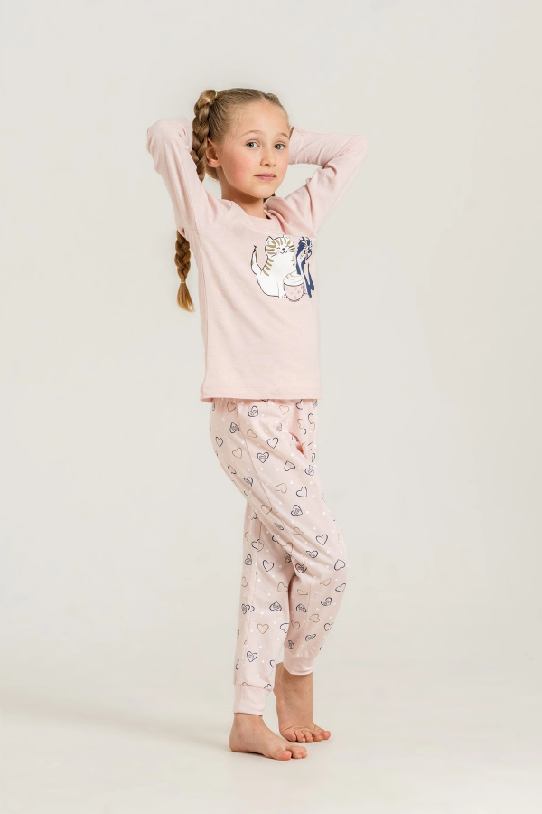 Rolypoly Rp3902-G  Kız Çocuk Uzun Kol Pijama Takım