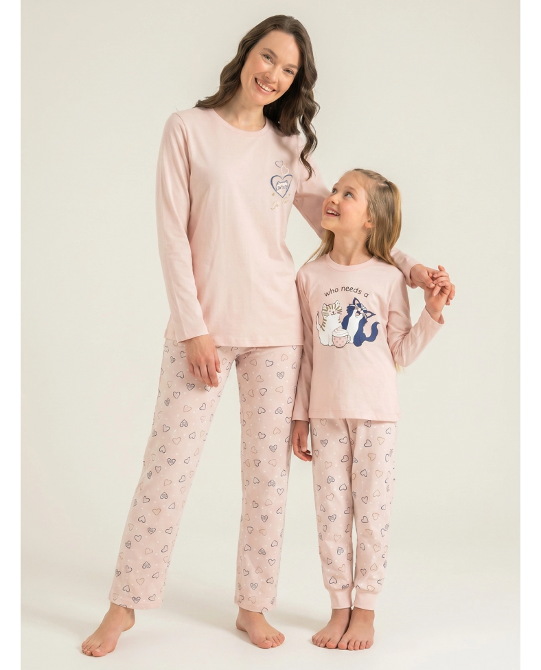 Rolypoly Rp3902-G  Kız Çocuk Uzun Kol Pijama Takım