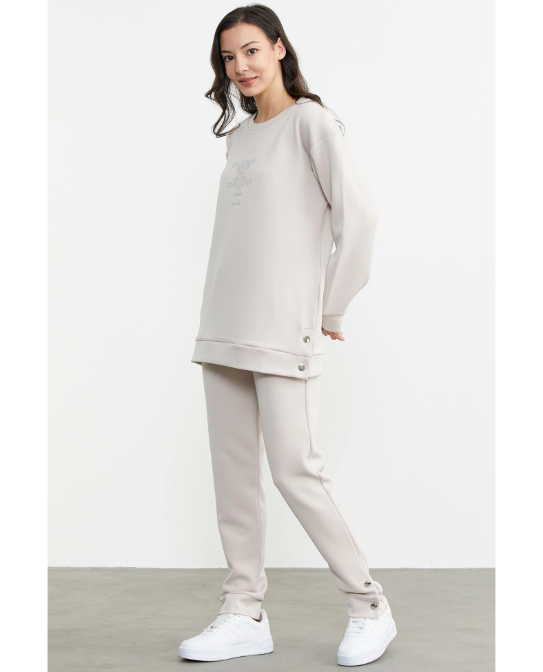 Sementa 76311 Taş Detaylı Rahat Kalıp Eşofman Takım