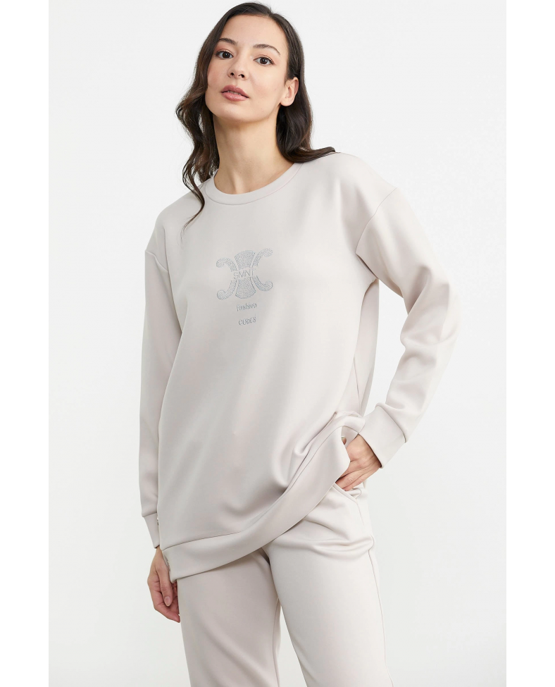 Sementa 76311 Taş Detaylı Rahat Kalıp Eşofman Takım