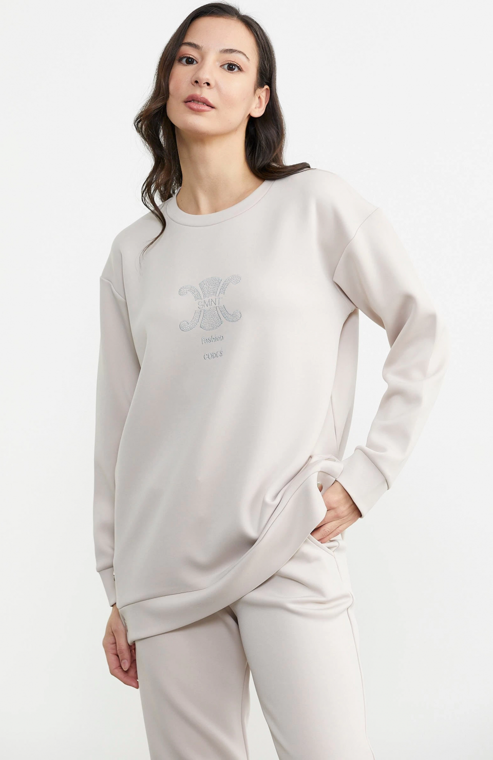 Sementa 76311 Taş Detaylı Rahat Kalıp Eşofman Takım