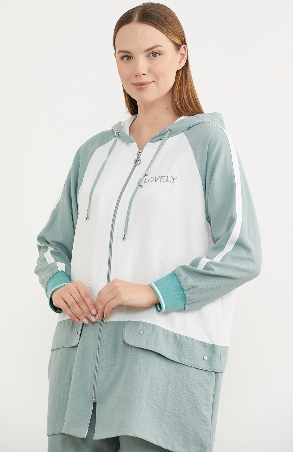 Sementa 76318 Fermuarlı Tunik Krep Takım