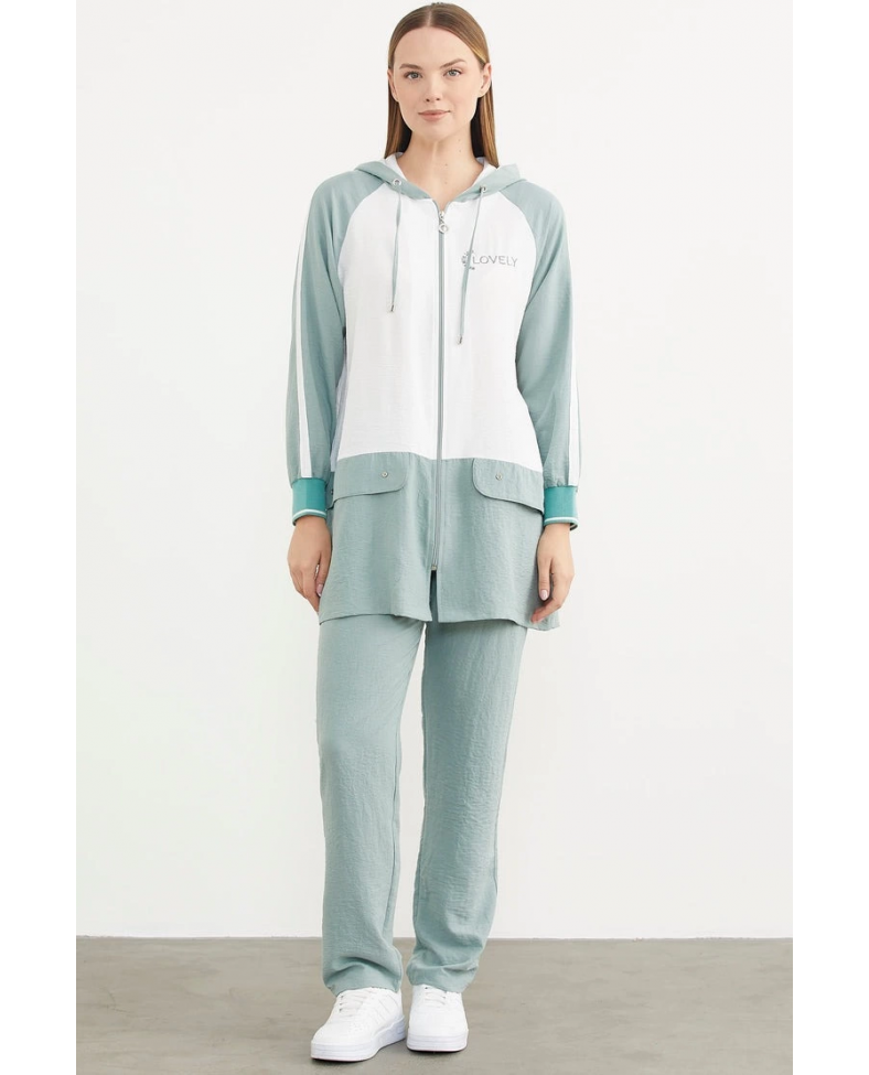 Sementa 76318 Fermuarlı Tunik Krep Takım