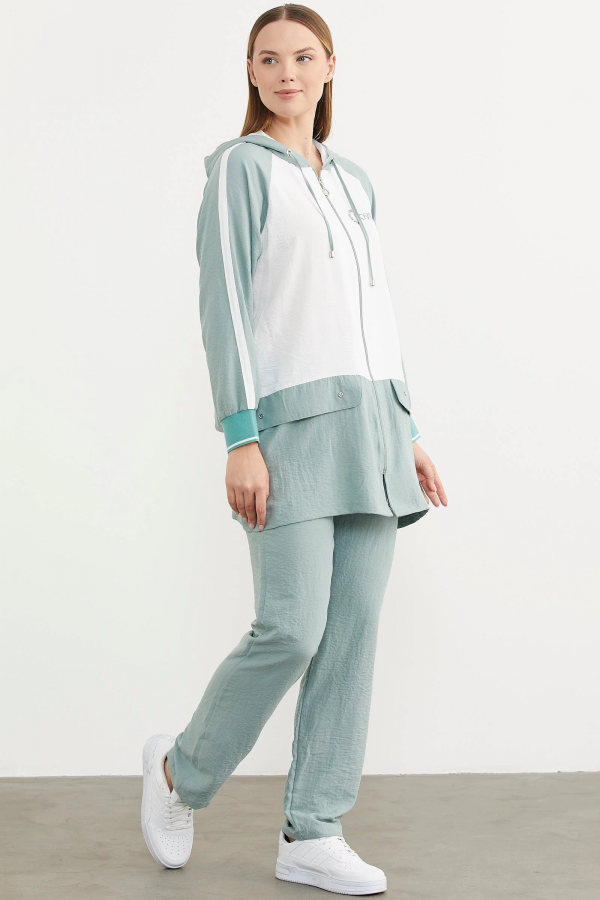 Sementa 76318 Fermuarlı Tunik Krep Takım
