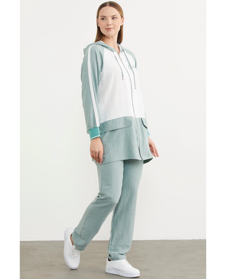 Sementa 76318 Fermuarlı Tunik Krep Takım
