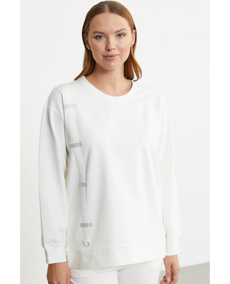 Sementa 76380 Taş Detaylı Sıfır Yaka  Eşofman Takım