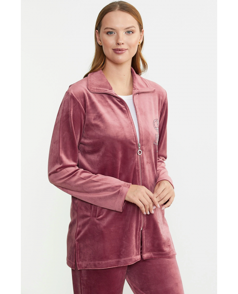 Sementa 76387 Fermuarlı Kadife Tunik Eşofman Takım