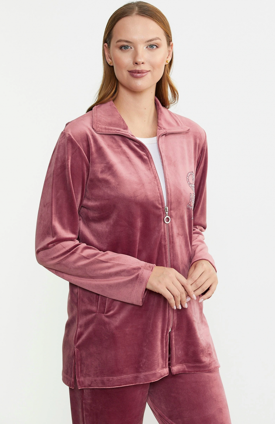 Sementa 76387 Fermuarlı Kadife Tunik Eşofman Takım