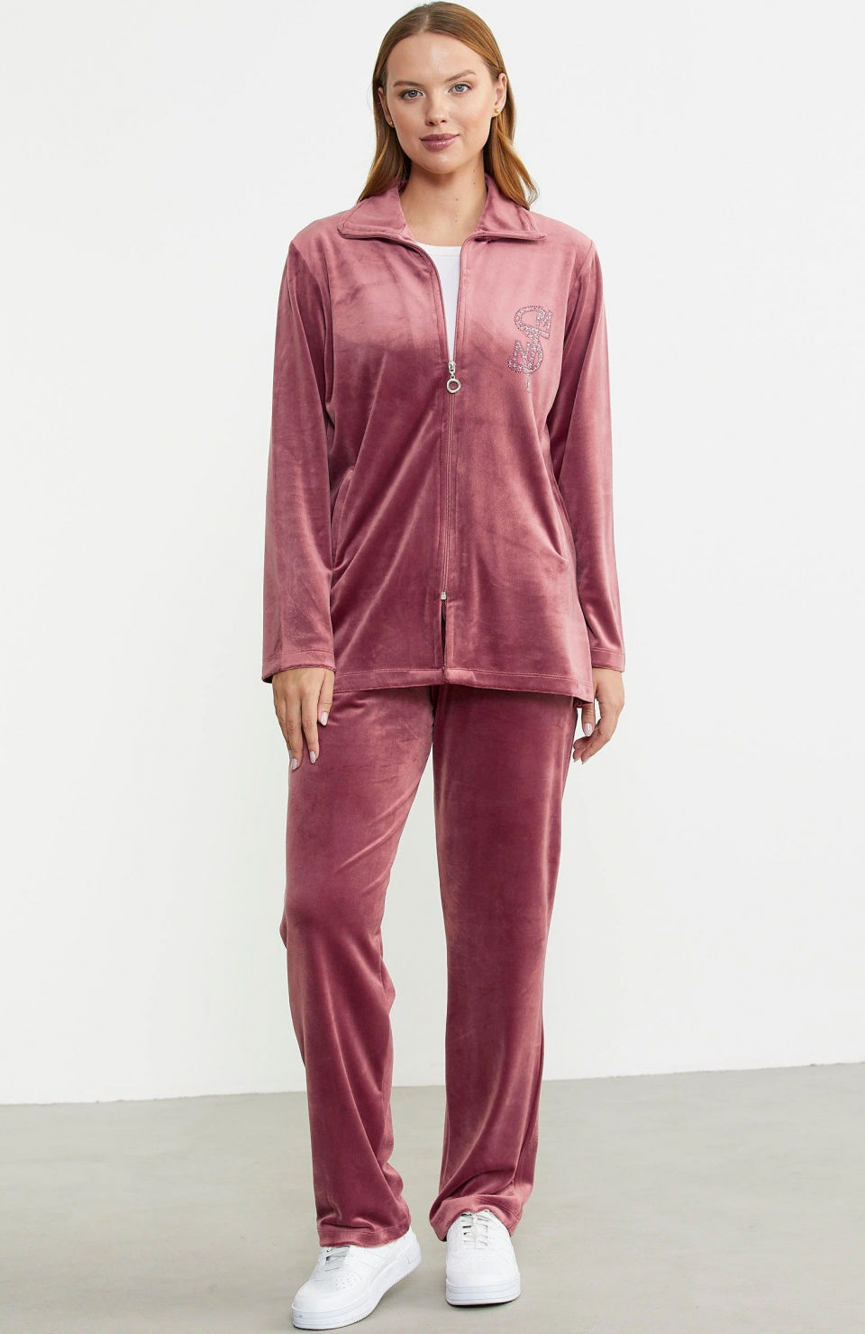 Sementa 76387 Fermuarlı Kadife Tunik Eşofman Takım