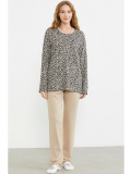 Sementa 76413 Rahat Kalıp Leopar Kombinli Pijama Takım