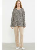 Sementa 76413 Rahat Kalıp Leopar Kombinli Pijama Takım