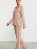 Sementa 76444 Düz Renk Gömlek Model Pijama Takım