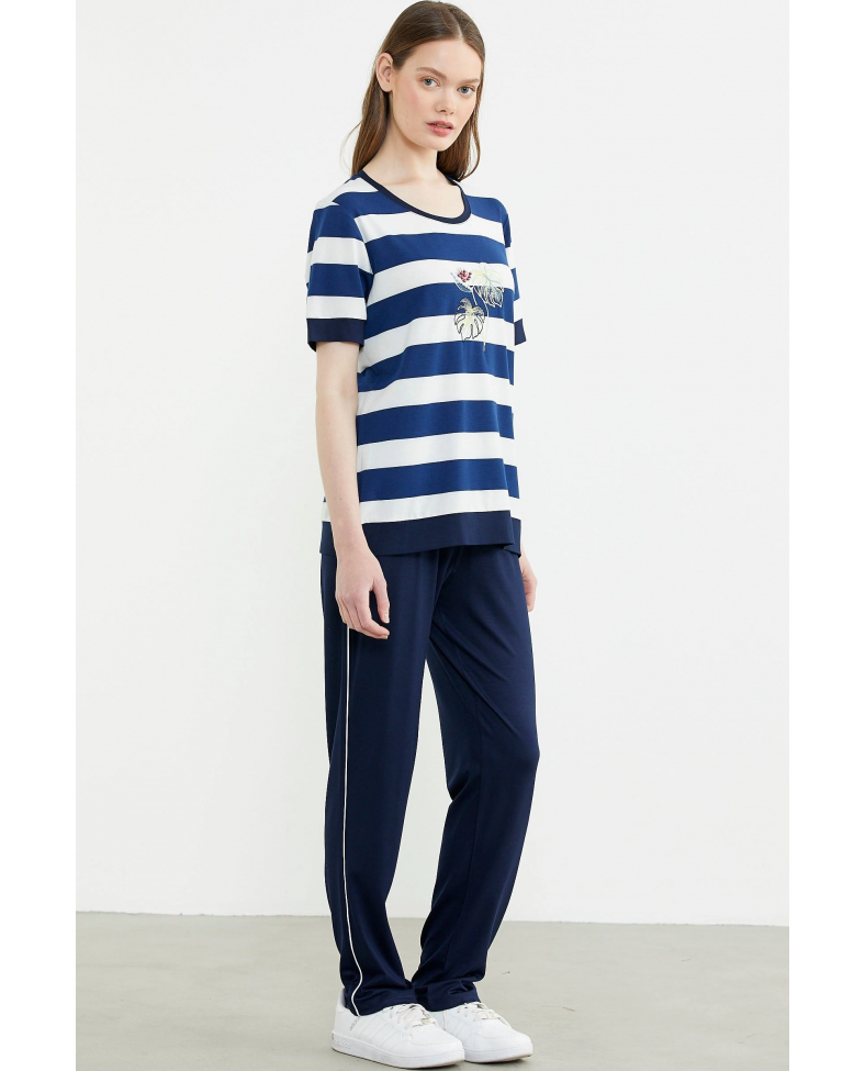 Sementa 76476 Rahat Kalıp Çizgili Pantolon Takım