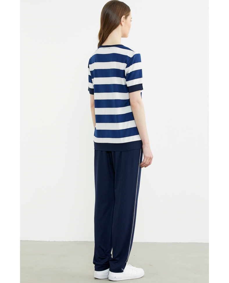 Sementa 76476 Rahat Kalıp Çizgili Pantolon Takım