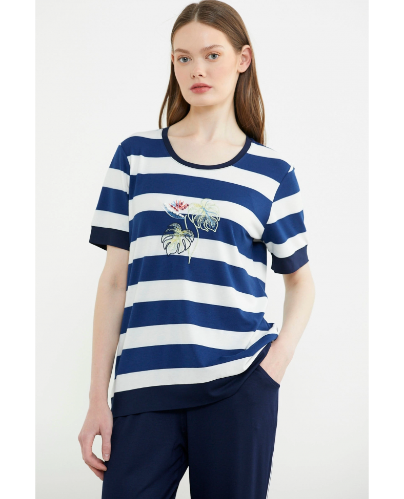 Sementa 76476 Rahat Kalıp Çizgili Pantolon Takım