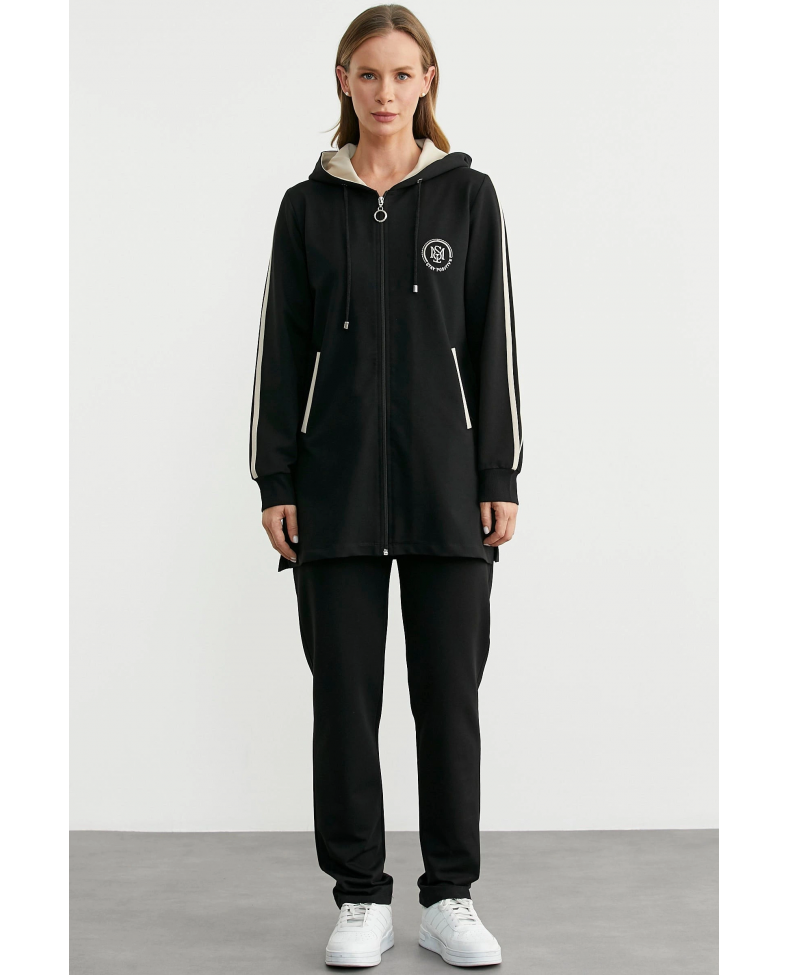 Sementa 76498 Kapüşonlu Tam Fermuarlı Eşofman Takım Somersan Giyim | Kadın, Erkek ve Çocuk Moda