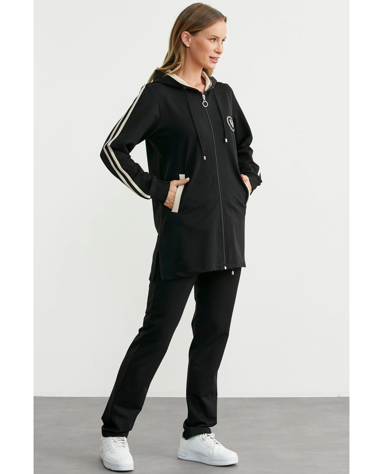 Sementa 76498 Kapüşonlu Tam Fermuarlı Eşofman Takım Somersan Giyim | Kadın, Erkek ve Çocuk Moda