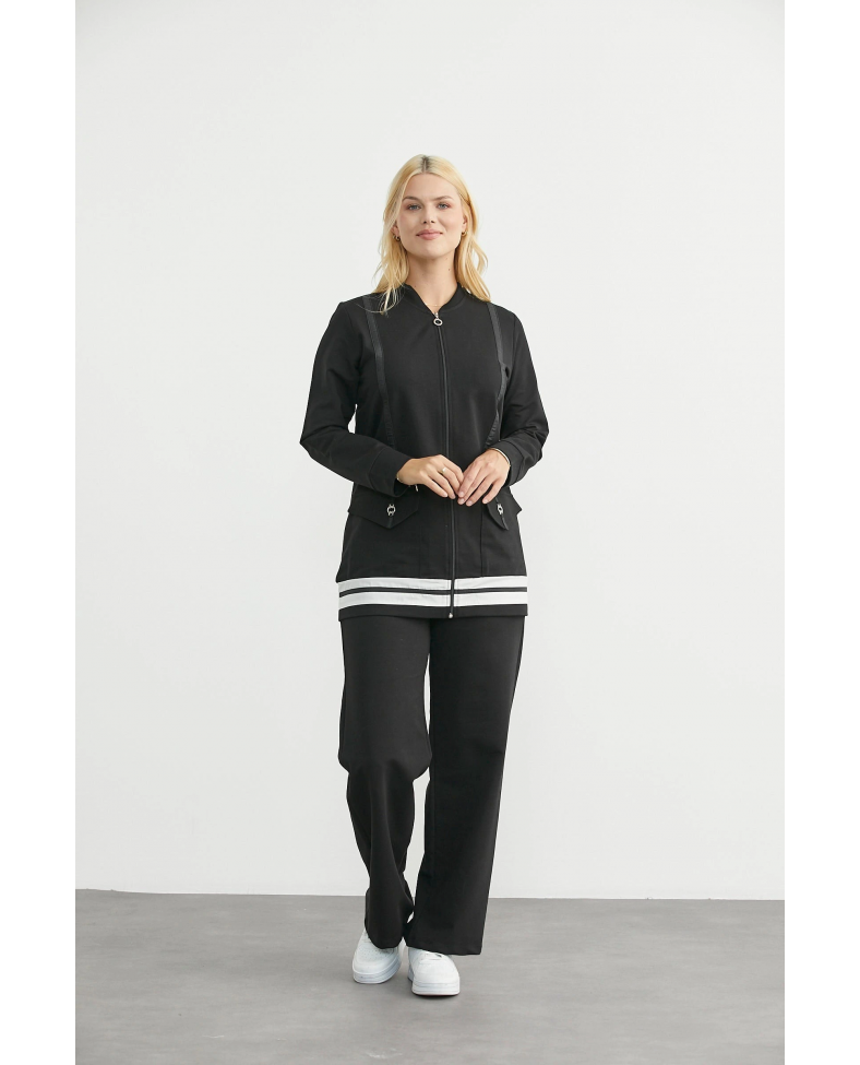 Sementa 76511 Tam Fermuarlı Tunik Eşofman Takım