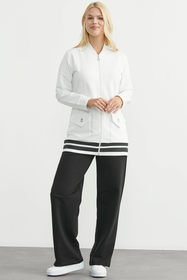 Sementa 76511 Tam Fermuarlı Tunik Eşofman Takım