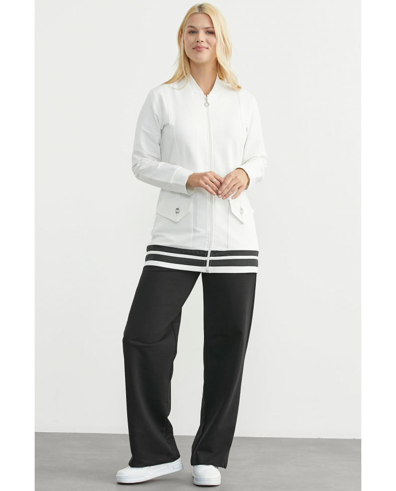 Sementa 76511 Tam Fermuarlı Tunik Eşofman Takım Somersan Giyim | Kadın, Erkek ve Çocuk Moda