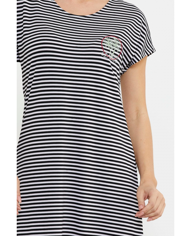 Sementa 77489 Nakış Detaylı Marine Penye Elbise