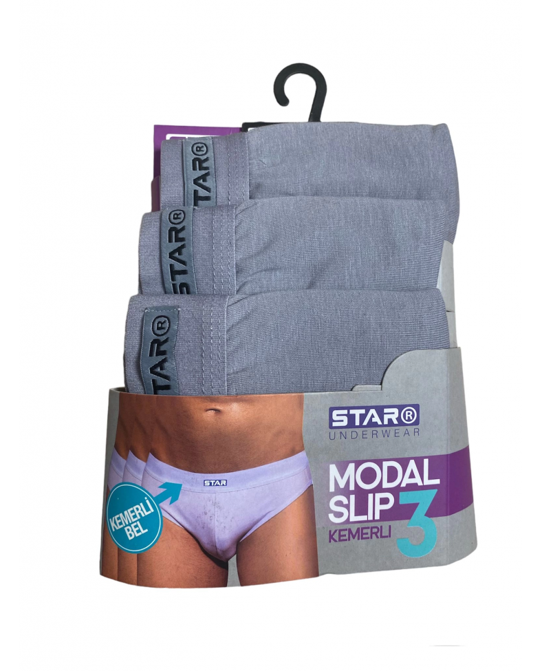 Star 109 Erkek 3'lü Modal Slip