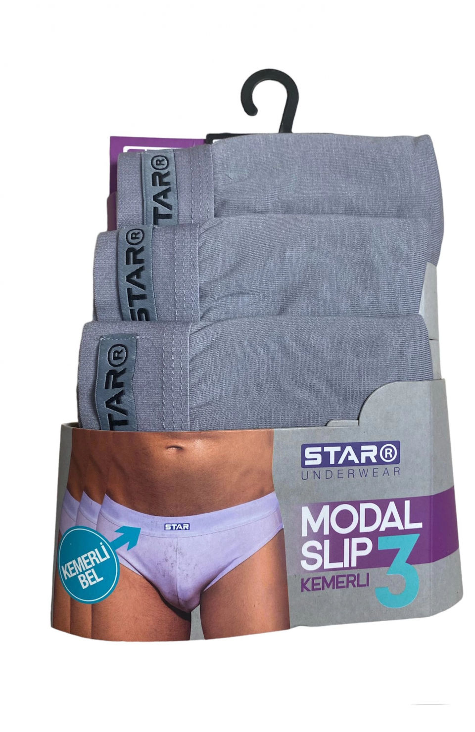 Star 109 Erkek 3'lü Modal Slip