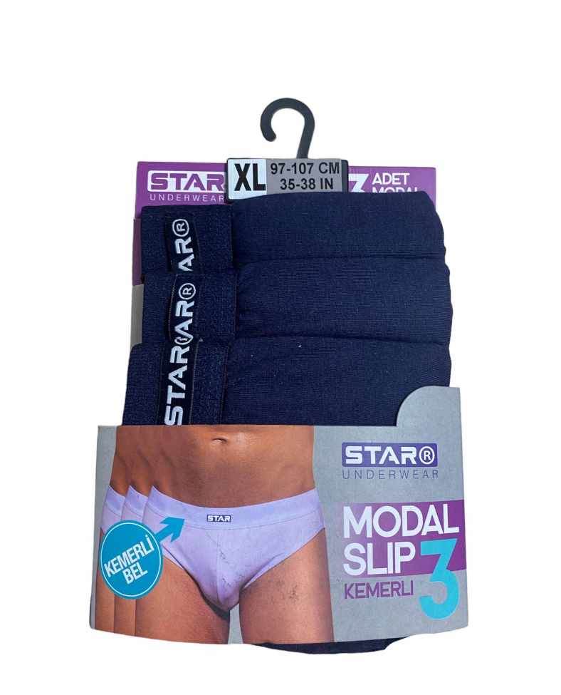 Star 109 Erkek 3'lü Modal Slip